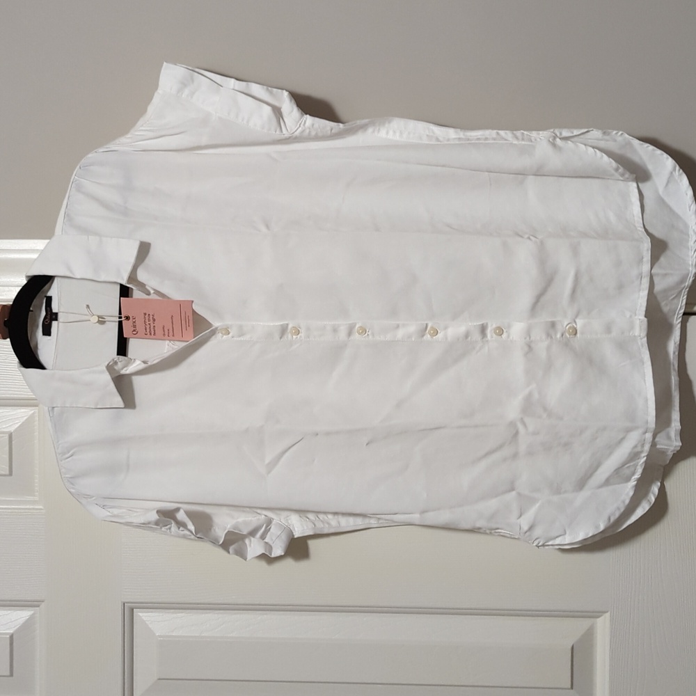 Quince Women's Vintage Wash Tencel Camp Shirt in Ivory